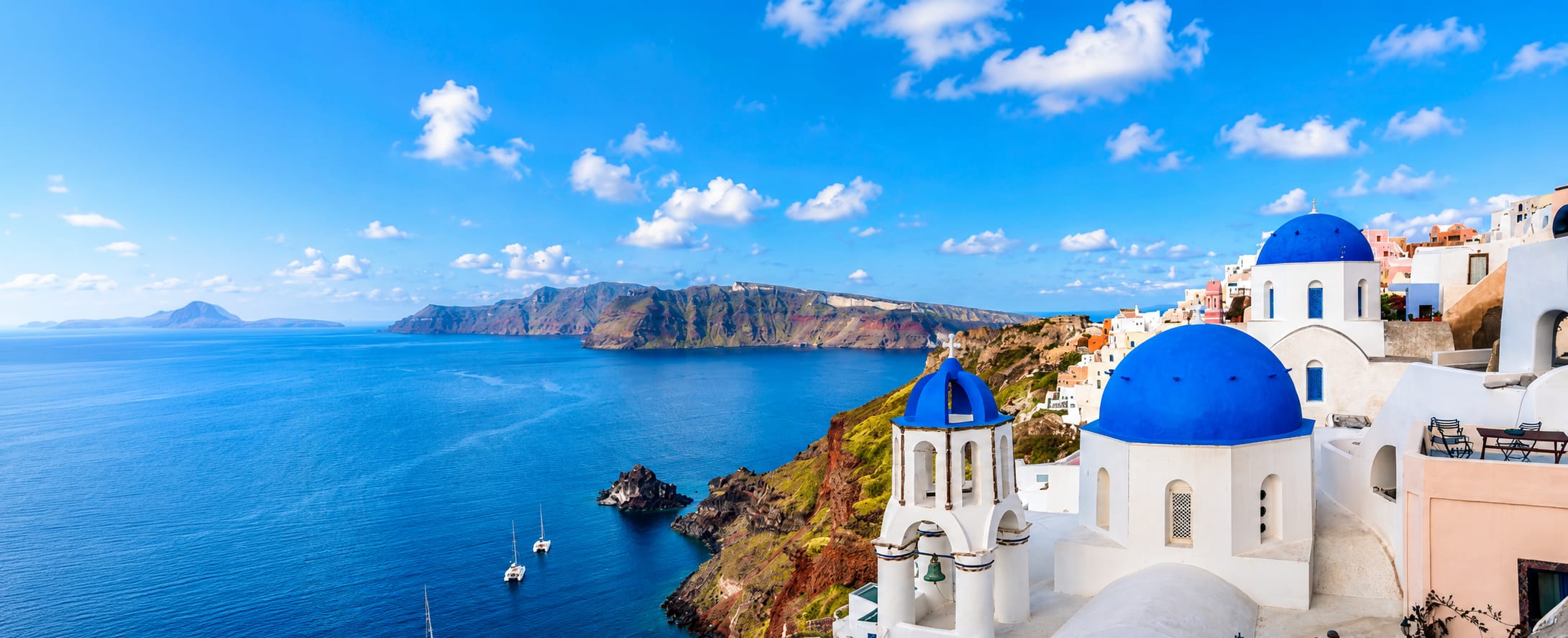 Santorini at golden hour, Greece