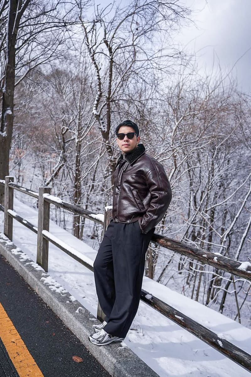 Ian Mauricio on a snowy road in Seoul, South Korea, travelling with Avian Summit Travel