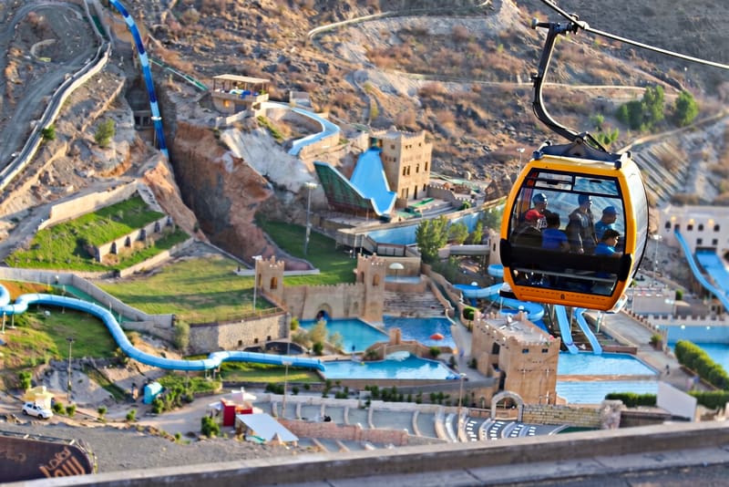 Cable car ride offering panoramic views of Taif's mountains