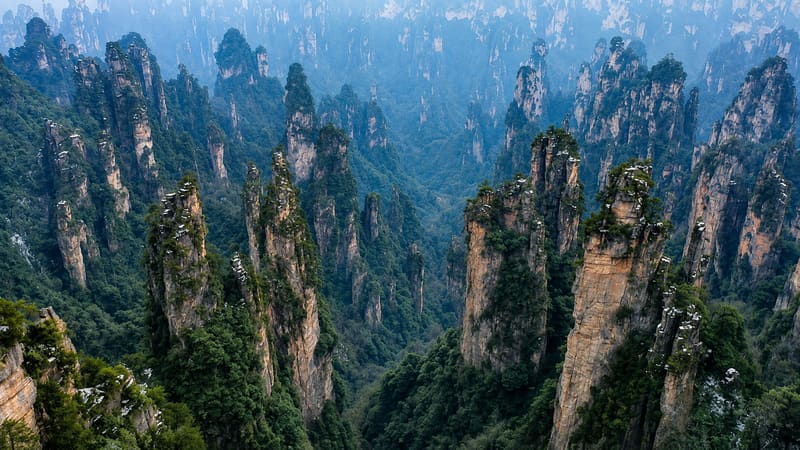 Fairy Scattering Flowers, Helong Park, West Sea Viewing Platform, Yuanjiajie Scenic Area, Enchanting Terrace, First Bridge Under Heaven, Hallelujah Mountain