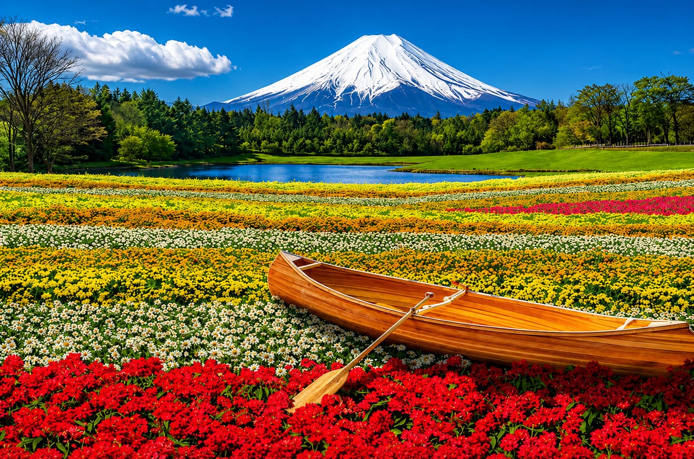 Mount Fuji region and visit Oishi Park