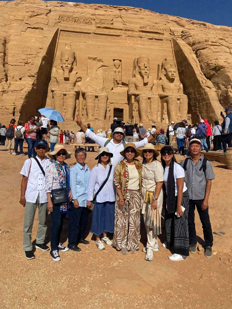 Avian clients at the temples of Abu Simbel, Egypt
