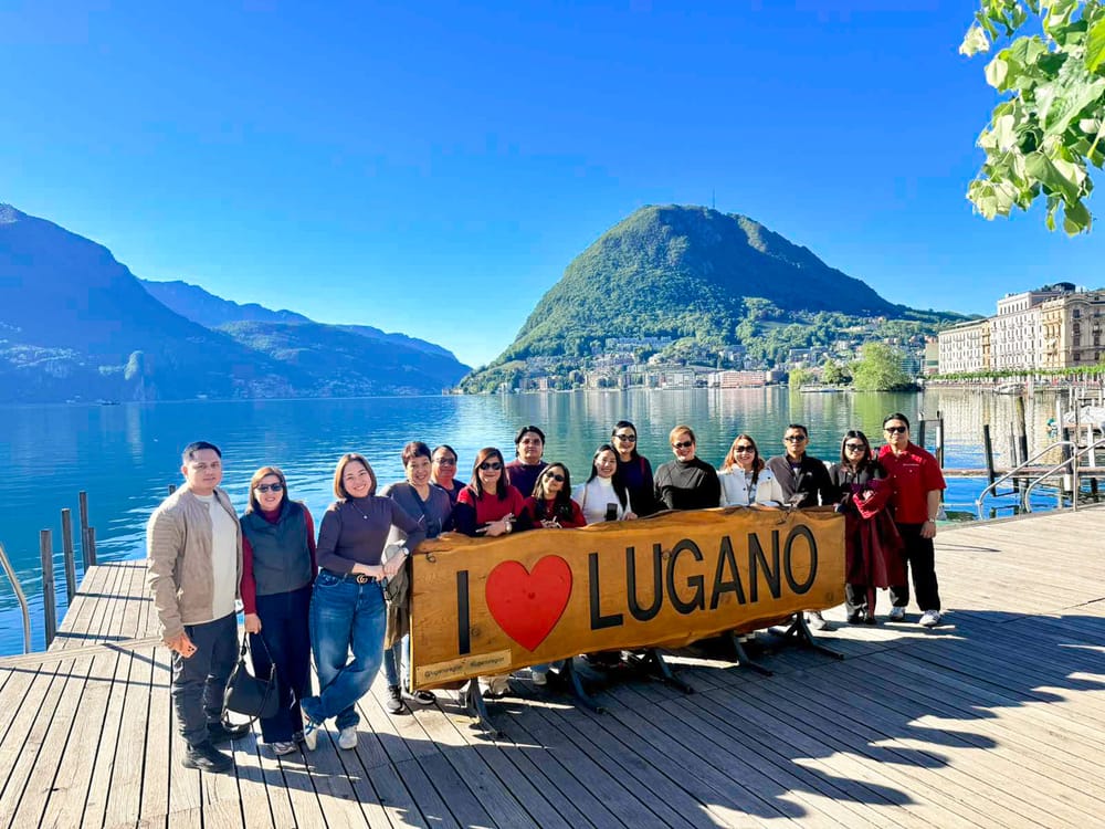 An Avian group by Lake Lugano, Switzerland