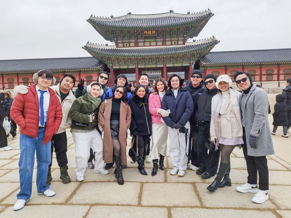 An Avian group tour at a royal palace in Seoul, South Korea